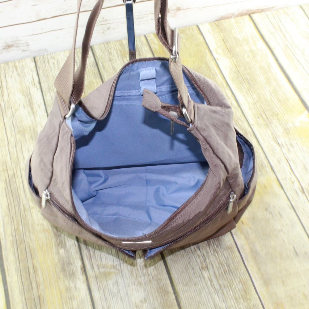 BAGGALLINI Brown Nylon Medium Shoulder Strap Bag - Picture 4 of 8